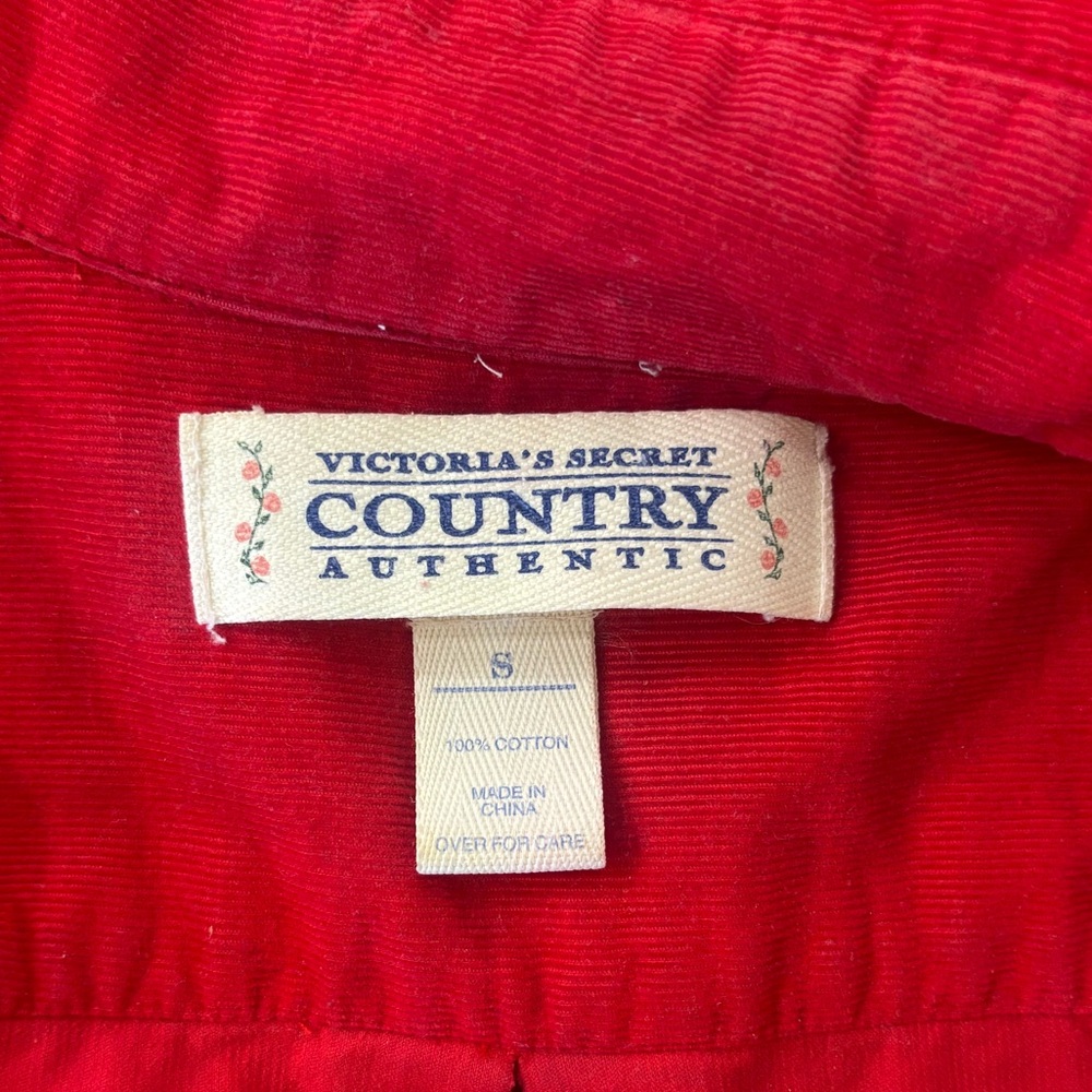 Vintage Victoria's Secret Country red button-down shirt Small - Picture 9 of 12